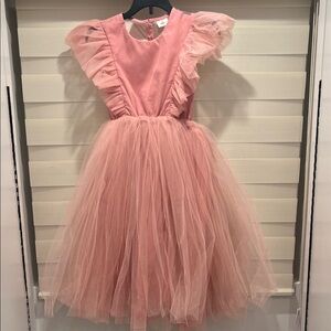 Charming Pink Ruffle Kids Dress